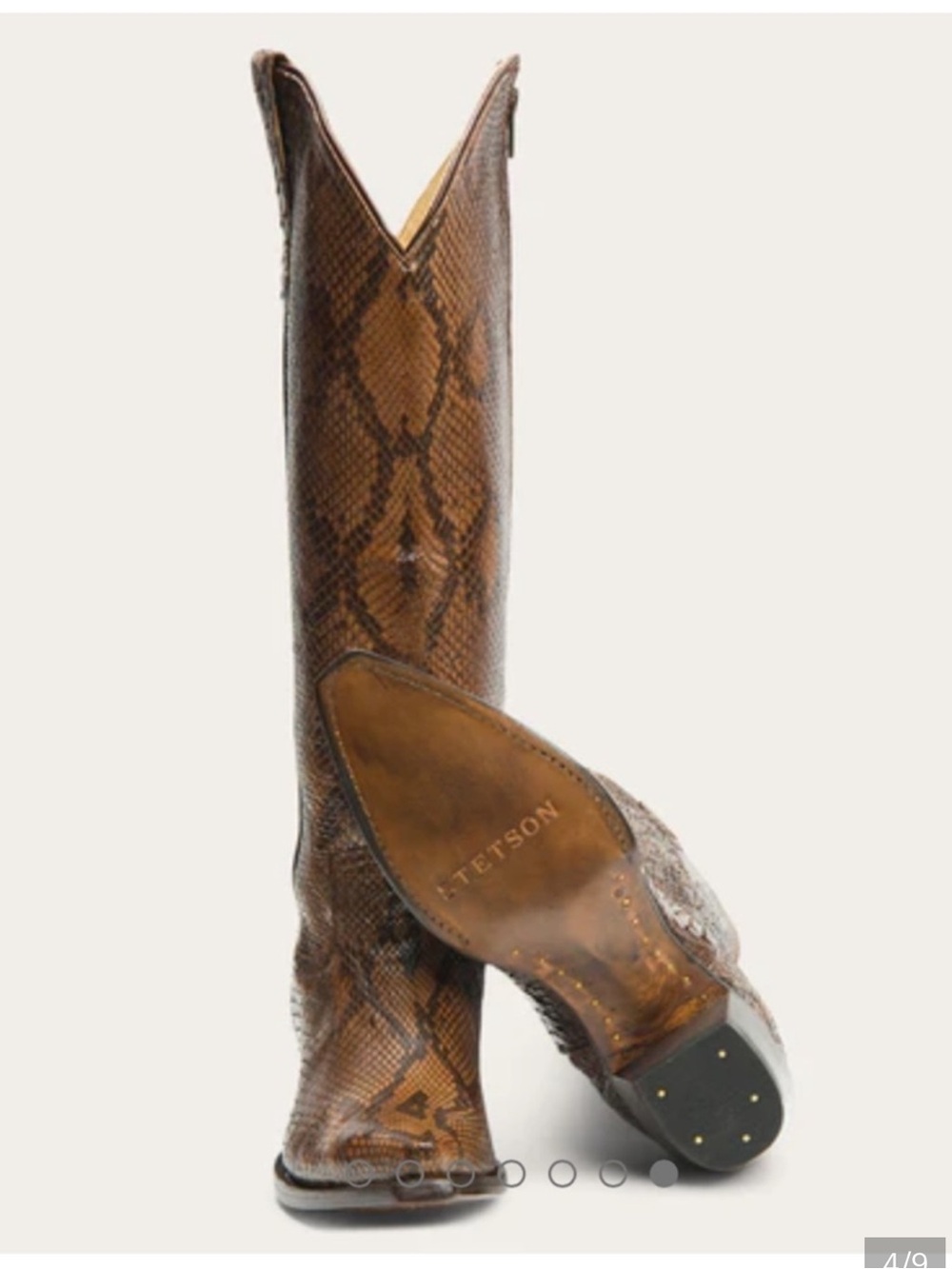 Stetson Yasmin Brown Python Boots